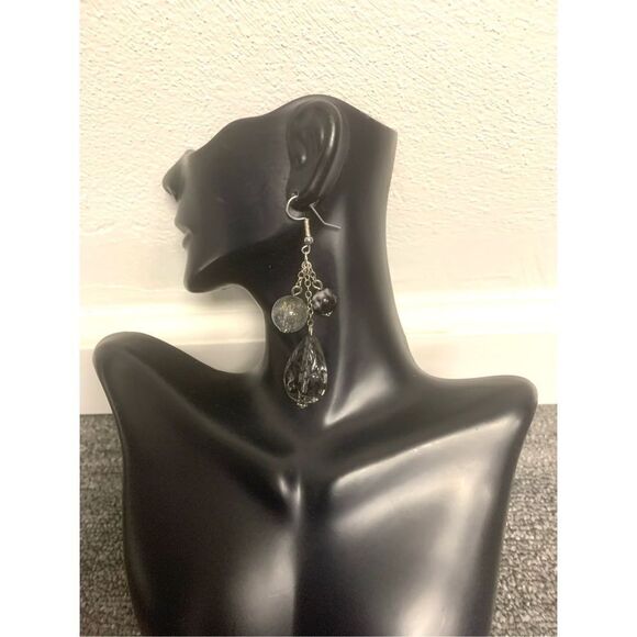 Beaded Dangle Earrings  - Picture 1 of 3